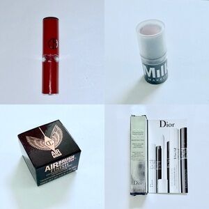 Armani, Milk, Dior, and Charlotte Tilbury makeup samples
